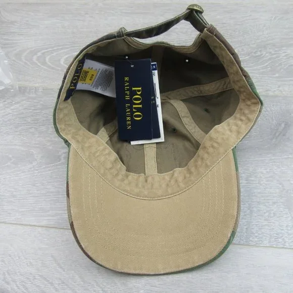 Polo Ralph Lauren Camo Tiger Patch Baseball Hat Cap Adjustable Fit NEW - Picture 10 of 15